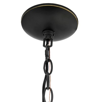 Elegant Restoration Bronze 5-Light Clear Glass Pendant Chandelier