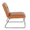 CAVINAS Faux Leather Accent Chair with Metal Sleigh Legs,Cozy Upholstered Living Room Chairs,Reading Chairs for Living Room - 2 of 4