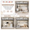 Loft Bed Twin Size with Ladder and High-Arched Guardrail, Sturdy Metal Slats, Space-Saving Design, Modern Decor Style, No Box Spring Needed, Black - 3 of 4