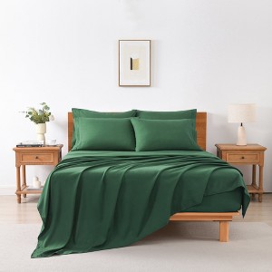 Marcielo 4/6 Pcs Soft Solid & Embroidery Bed Sheets Set - 1 of 4