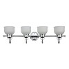 Chloe Lighting Lucie Industrial-Style 4 Light Chrome Finish Bath Vanity Wall Fixture White Frosted Prismatic Glass 34" Wide - 2 of 4