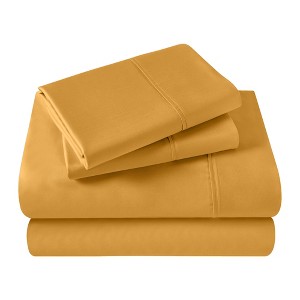 Egyptian Cotton 400 Thread Count Solid Deep Pocket Sheet Set by Blue Nile Mills - 1 of 4