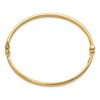 Black Bow Jewelry 4mm 14k Yellow Gold Polished Flat Hinged Bangle Bracelet - 2 of 4