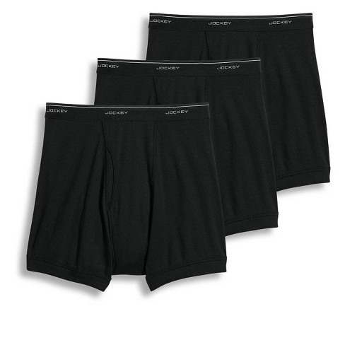 Jockey Generation Men's Cotton Stretch 3pk Boxer Briefs - Black L