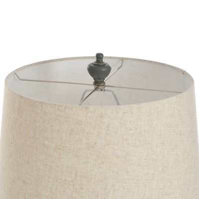 Avignon Blue and White 64" 3-Way Floor Lamp with Fabric Shade
