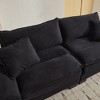 Airsurfer Corduroy Loveseat Sleeper Sofa, Comfy Upholstered Couch with Pillows, Deep Seat for Bedroom, Living Room, Apartment, Office, Dorm - 4 of 4