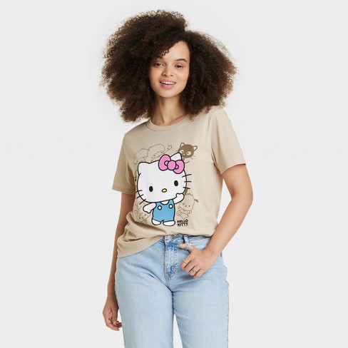 Hello Kitty Summer Cartoon Clothes For Fashion Women Oversize