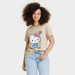 Women's Hello Kitty Short Sleeve Graphic T-Shirt - Brown