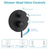 LOVMOR 10 Inches Bathroom Rain Shower Combo Set Celling Mounted Rainfall Shower Head,Matte Black - 4 of 4