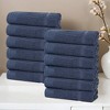 Smart Twist Viscose Cotton Blend Medium Weight Solid Ribbed Towel Set by Blue Nile Mills - 2 of 4