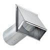 Lambro® 6-In. 26-Gauge Galvanized Steel Exhaust Wall Hood Vent with Damper and 11-In. Pipe, 3460G-11 in Silver - 2 of 4