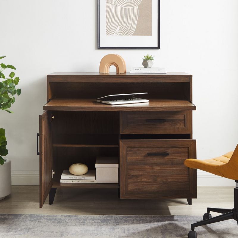 Transitional Pull Out Secretary Desk - Saracina Home, 5 of 11