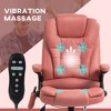 PAGED Adjustable Height Office Chair, Modern Massage Chair with Reclining Back and Heating Function, Ergonomic Executive Chair for Office - 3 of 4