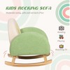 Aghana Digitals Green Toddler Rocking Chair for 18-36 Months - Eucalyptus Wood Frame, Faux Lamb - 3 of 4
