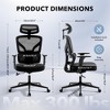 Ergonomic Mesh Office Chair with Adjustable Lumbar Support, High-Back Gaming Chair with Headrest & 3D Armrests, Rolling Swivel Task Chair for Home - 2 of 4