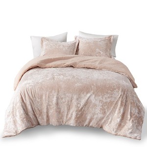 Gracie Mills Graciela Luxe Crushed Velvet Reversible Comforter Set - 1 of 4