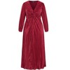 Women's Plus Size Kaya Maxi Dress - wine | CITY CHIC - 4 of 4