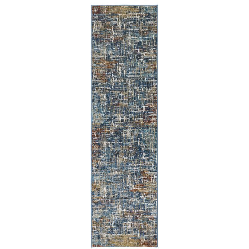 Victor Etched Abstract Area Rug Blue - Captiv8e Designs, 1 of 10