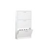 Karl Home 3 Flip Drawers White Particle Board 22.83in. W Shoe Cabinet - 2 of 4