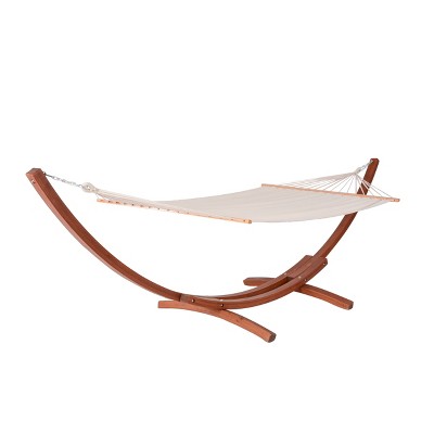 Bentwood Breeze Luxury Hammock with Wood Frame - Blue Wave
