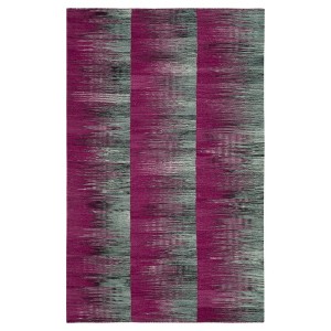 Purple/Charcoal Abstract Woven Area Rug - (4