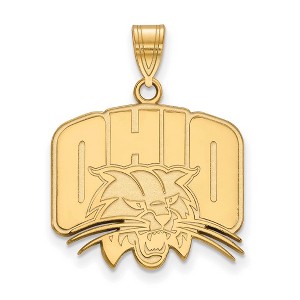 Black Bow Jewelry 10k Yellow Gold Ohio Bobcats NCAA Large Pendant - 1 of 3