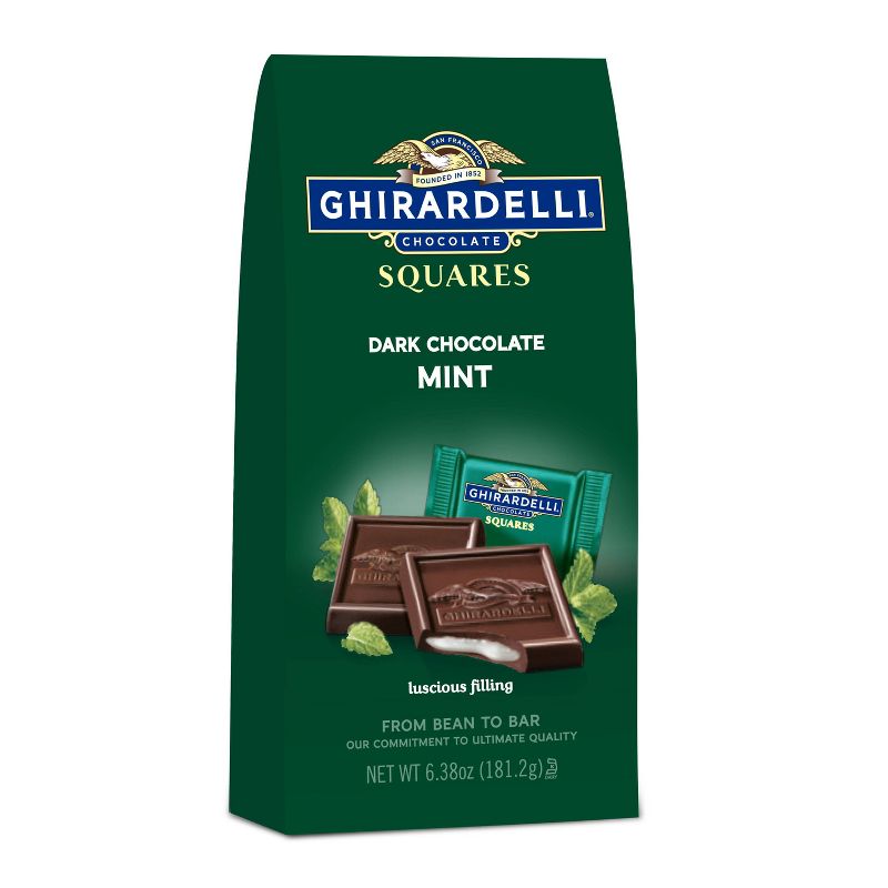 Ghirardelli Dark Chocolate Mint Candy Squares - 6.38oz, 1 of 9