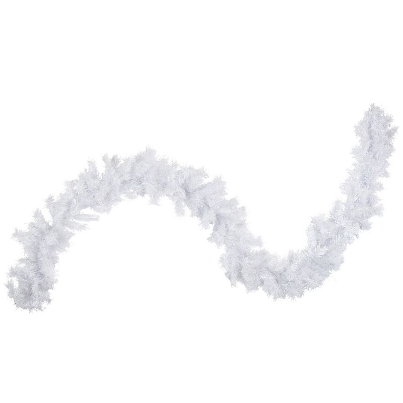 Northlight 9' x 10" Icy White Iridescent Spruce Artificial Christmas Garland - Unlit, 1 of 5