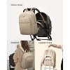 Itopfox Lightweight Puffy Diaper Backpack with Changing Pad, Large Capacity Waterproof Travel Bag for Moms, Coffee Brown - 2 of 4