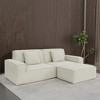 TiramisuBest 118in Modular Sofa, Convertible Oversized Sofa Bed, Flexible 3-Seater Combination, Soft Corduroy Cloud Velvet Fabric (White) - 2 of 4