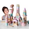 FAO Schwarz Medieval Princesses Wooden Castle Building Blocks Set - 75pc - 2 of 4