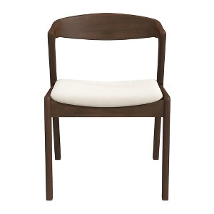 Ashcroft Furniture,Dakota Mid-Century Modern Solid Wood Velvet Dining Chair (Set of 2) - 1 of 4