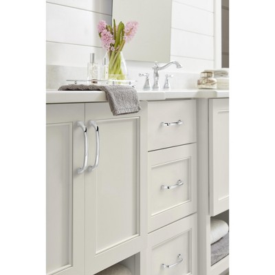 Polished Chrome Traditional Cabinet Drawer Pull with Mounting Hardware