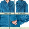 PAVILIA Women Robe with Hood, Fleece Plush Soft Long Hooded Robe, Fluffy Fuzzy Cozy Warm Bathrobe Shower Spa House - 3 of 4