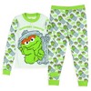 Intimo Oscar the Grouch Toddler Boys' Morning Grouch Tight Fit Pajama Set (6) Multicolored - 3 of 4