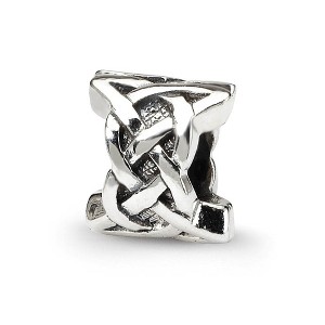 Black Bow Jewelry Sterling Silver Celtic Knot Bead Charm - 1 of 3