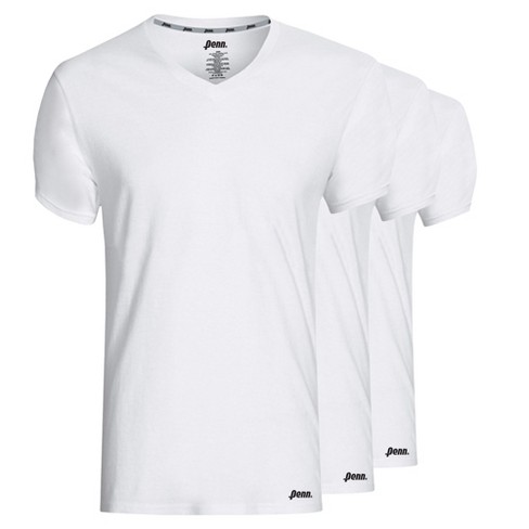 Hanes Mens Moisture-Wicking V-Neck Undershirt 3-Pack, S, White at