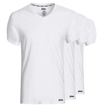 Penn 3 Pack V-Neck Undershirts Breathable Tagless Modern Fit Cotton  T-Shirt For Men