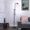 Hudson and Canal Height-Adjustable Floor Lamp with Glass Shade - 4 of 4