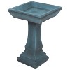 Sunnydaze Outdoor Glass Fiber Reinforced Concrete Patio Garden Simply Square Modern Bird Bath - 23" - 3 of 4