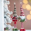 Whisen S/2 8.7x5.5x29.5"H Fabric Christmas Standing Holiday Gnomes,W/Knit Hats - Multicolor - 3 of 4