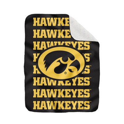 NCAA Iowa Hawkeyes Collegiate Echo Wordmark Plush Throw Blanket