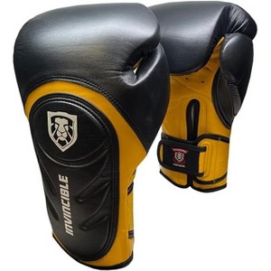 Amber Fight Gear Professional Hook and Loop Leather Training Boxing Gloves v2.0 - Ideal for Boxing, Kickboxing, Muay Thai, MMA for Men Women and Kids - 1 of 4
