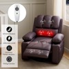 Jojoka 27'' Oversized Recliner Chair for Adults, Manual PU Leather Sofa with Cup Holders & Pockets for Living Room - 4 of 4