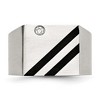 Black Bow Jewelry Men's 14mm Stainless Steel Black Plated CZ Signet Tapered Ring - 4 of 4