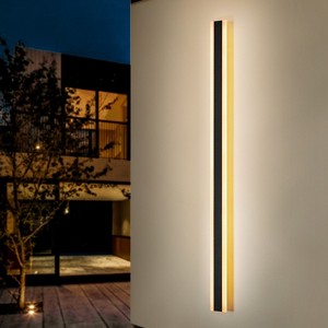 Rennnsan Noctra 39"-59" H Hardwired Liner Stainless Metal Industrial LED Dimmable Wall Sconce in Black - 1 of 4