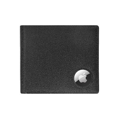 SaharaCase Genuine Leather Wallet Case for Apple AirTag Black (AT00037)