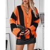 Women's Colorblock Lightweight Cardigan Sweaters Button Down Bell Sleeve Knit Outerwear - 4 of 4