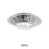 Unique Bargains Cupcake Liners Small Round Disposable Egg-tart Cups Aluminum Foil Silver Tone 50 Pcs - 4 of 4