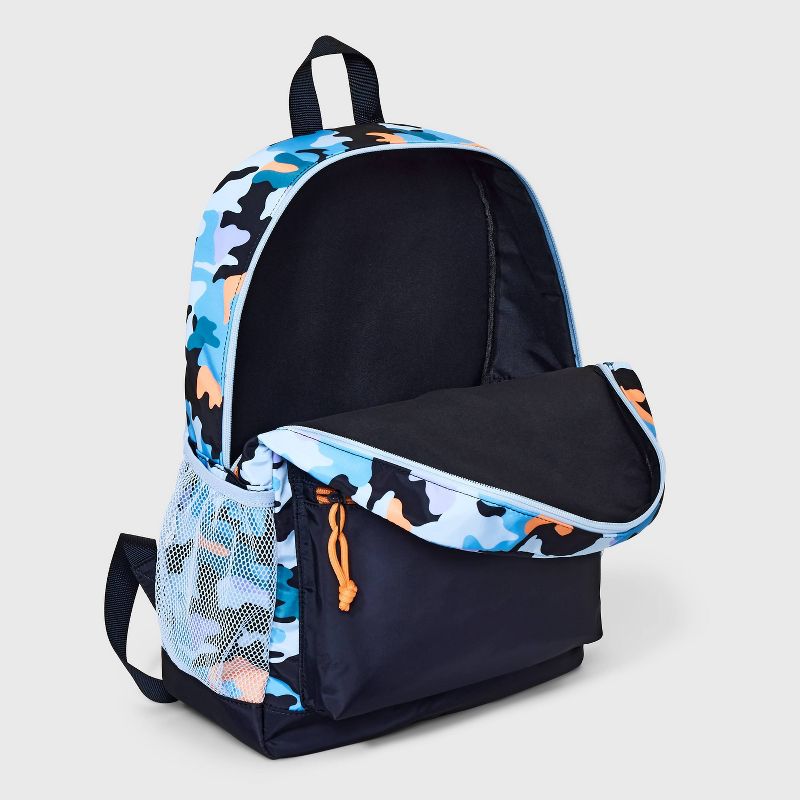 Boys&#39; Backpack with Camouflage - Cat &#38; Jack&#8482; Blue/Orange, 4 of 6
